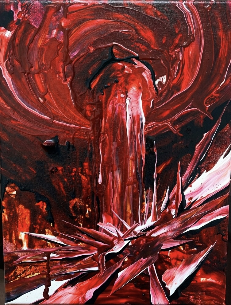 More Chaos acrylic painting