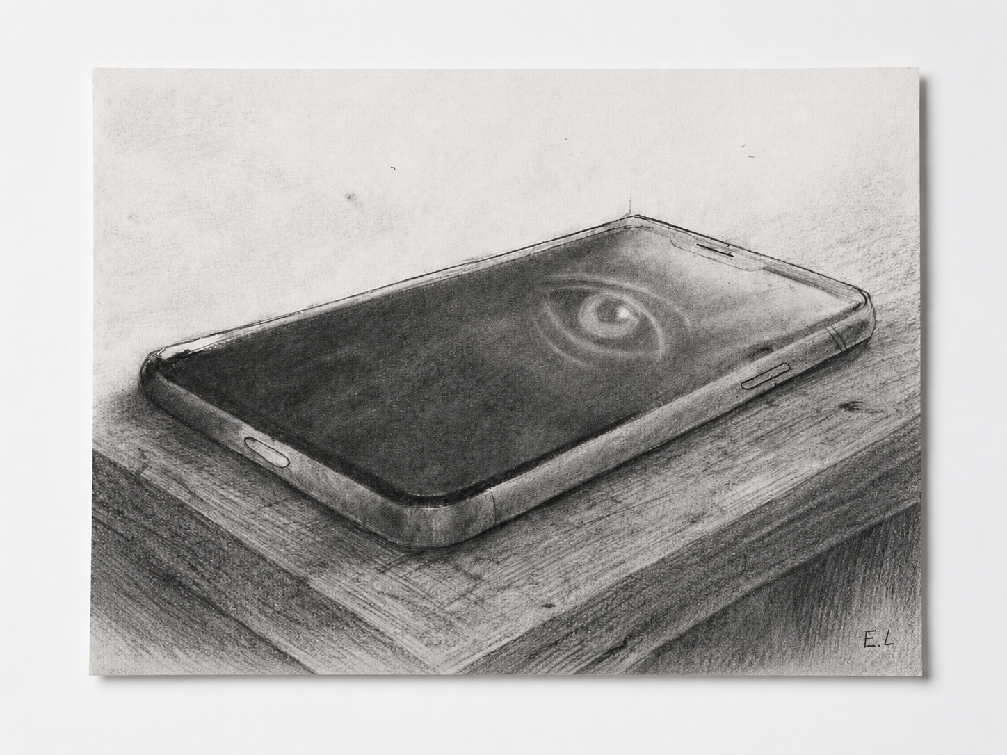 Always Online graphite artwork