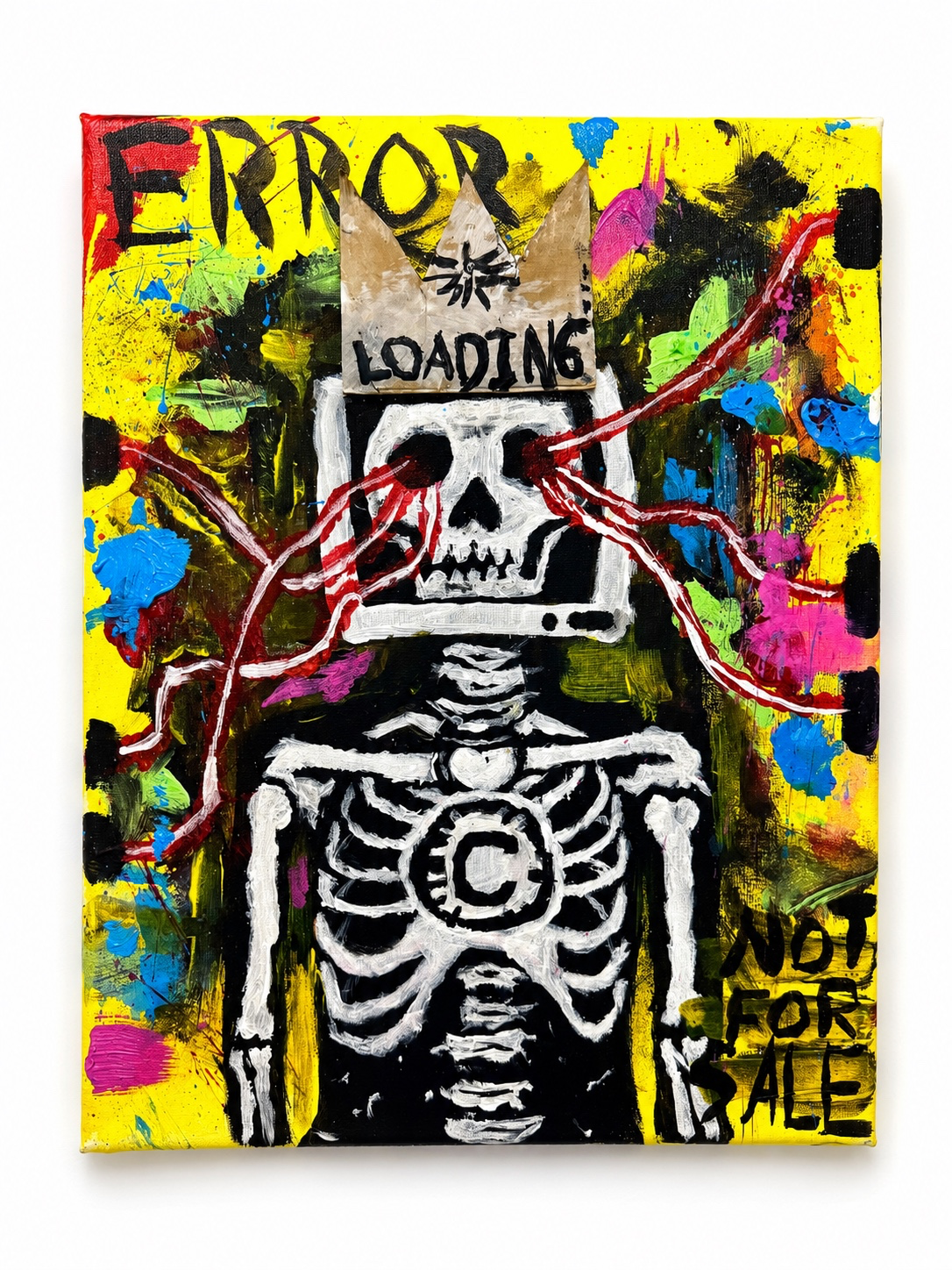 NOT 4 $@LE mixed media artwork